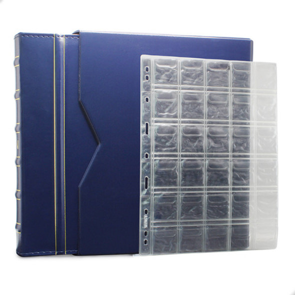Álbum De Luxo Azul 20 Folhas Para 600 Moedas 3bzn P 0