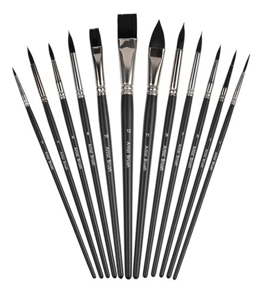 Artdingd Artist Paint Brush Set De 12 Pinceles Artísticos Pa 0
