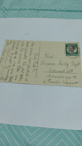Alemania Postal Estampilla 3er Reich Año 1934 Circulada 1