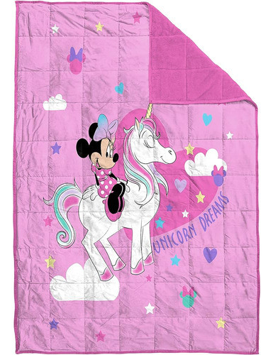 Jay Franco Minnie Mouse Unicorn Dreams Manta Pesada 5 Lbs - 1