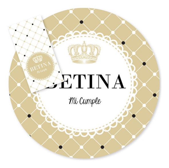 Kit Imprimible Coronita De Reina Negro Y Dorado Tukit 0