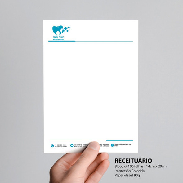 Kit Dentista Bloco Receituário + Cartão + Anamenese + Orçame 1