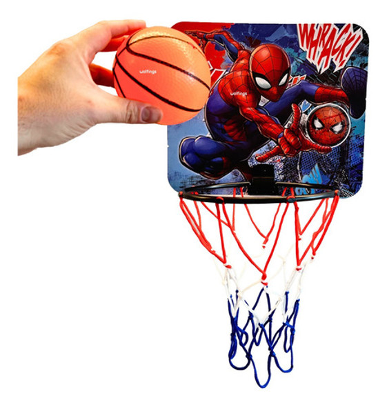 Aro De Basquet Spiderman Hombre Araña Juguete Infantil Juego 1