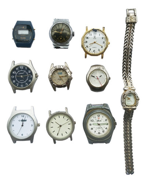 Lote 10 Relojes Pulsera P/ Reparar O Repuesto 0