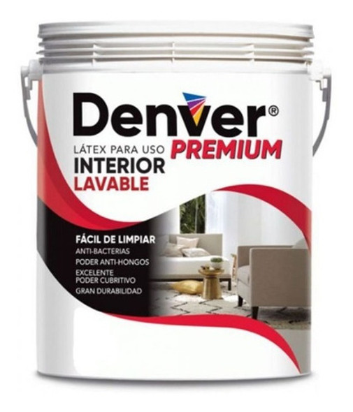 Latex Interior Lavable Denver 20 L Ambito + Kit Para Pintar 1