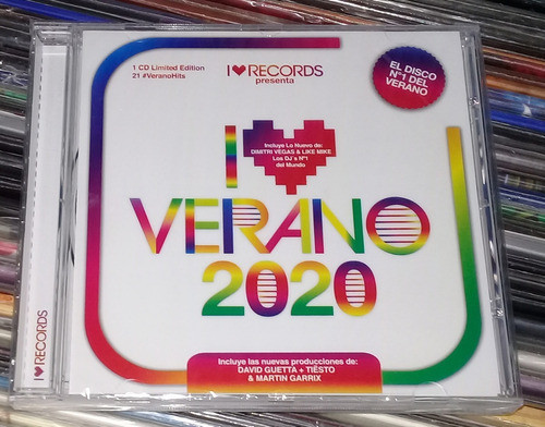 David Guetta Tiesto Garrix I Love Verano 2020 Cd / Kktus 0