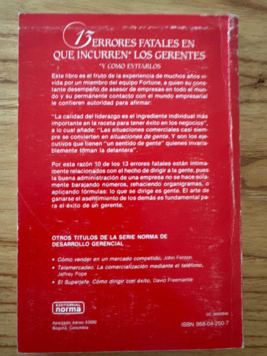 Libro Consejos Para Jefes Directivos. Liderazgo Empresa 1