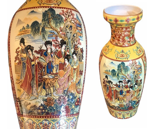 Jarron Florero Oriental De Porcelana Decorativo Lujoso Mod02 0