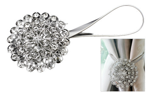 2pcs Lujo Cortina De Cristal Magnética Abrazaderas Tie Backs 0