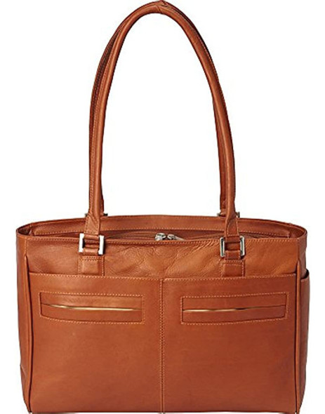 Piel Para Damas Laptop Bolsa Con Bolsillos Negro) 3001-blk 1