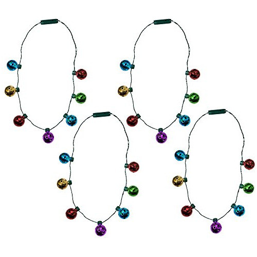 Led Christmas Holiday Jingle Bell Necklace Para Niños Y Adul 1