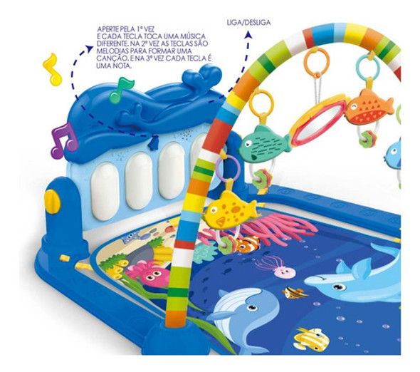Tapete De Atividades Para Bebê Musical Oceano Replay Kids 1 Tapete De Atividades Para Bebê Musical Oceano Replay Kids 1