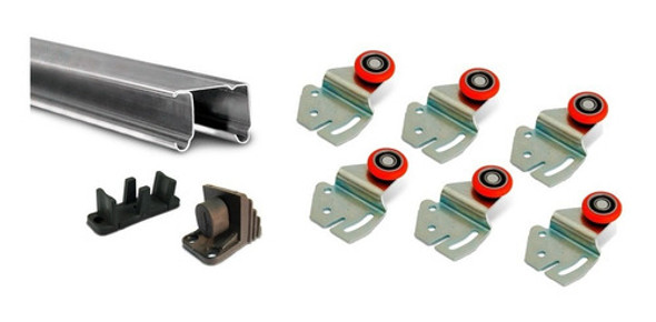 Kit Ducloset Para 5 Puertas Corredizas Placard + Riel De 3mt 0