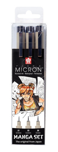 Set 3 Fibras Manga Negros - Mosca 0