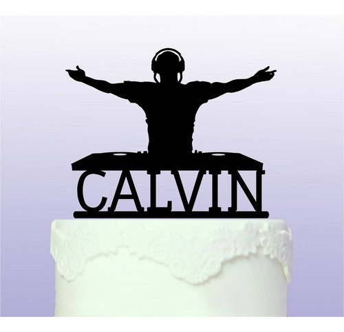 Cake Topper Adorno Torta - Dj Disc Jockey Personalizado 0