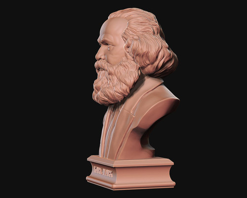 Figura Muñeco Busto Karl Marx  Impreso En 3d - Detta3d 1