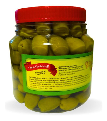 Aceitunas Verdes N°1 X 1kg De Finca Carbonell 0