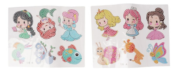 Kit Adesivos De Pintura Com Diamantes Infantil De Princesas 1