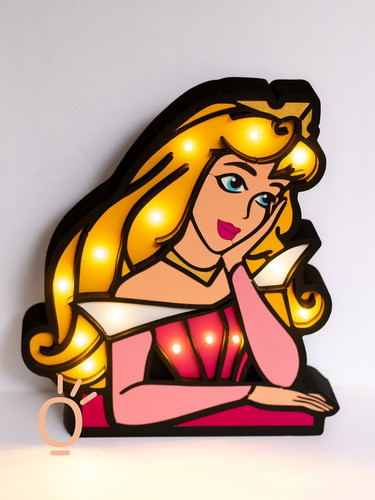 Lámpara Led Aurora Princesa, Decoración, Cumpleaños, Velador 1