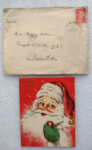 Sobre Circulado Matasello Provincia De San Juan Con Tarjeta 0