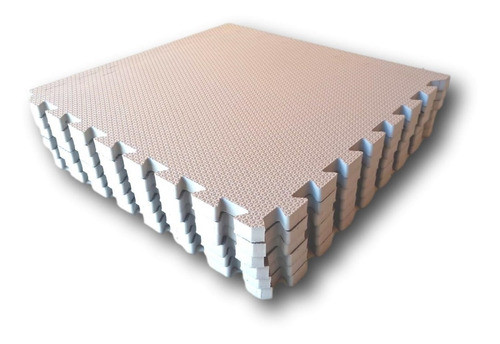 Kit 12 Tapetes Tatames 50cm X 50cm X 20mm 2cm Cinza Claro 1