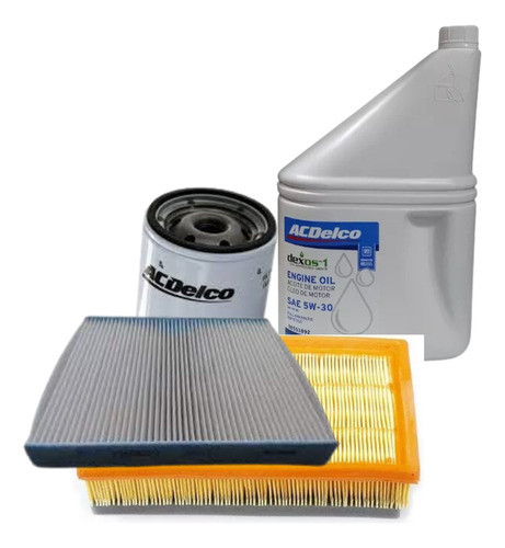 Kit Filtros Chevrolet 100% Onix Prisma + Aceite Sint Acdelco 0
