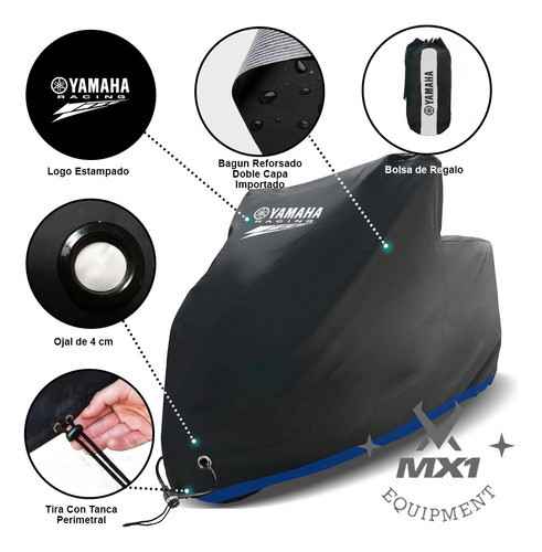 Funda Cubre Moto Yamaha Xtz 250  Lona Importada Impermeable 1