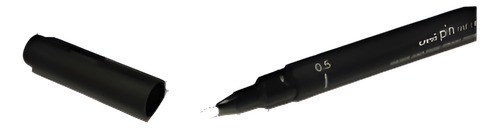 Uniball Pin Dibujo Pen 0.5mm - Negro (docena Caja) 0