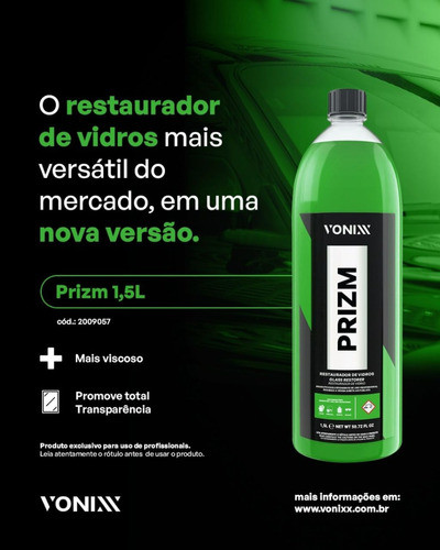 Restaurador Prizm Vonixx Tira Manchas + Aplicador + Pano 1