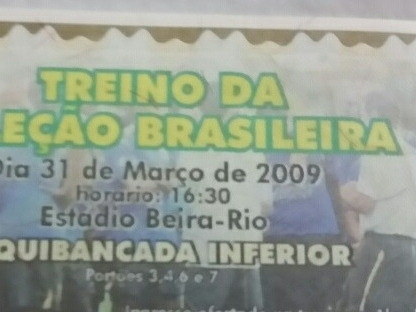 Raríssimo Ingresso Da Seleção  Brasileira De Futebol 0