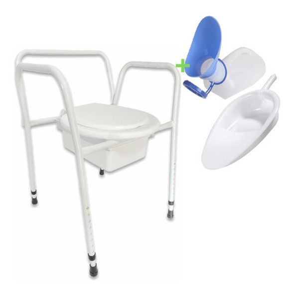Eleva Inodoro Altura Regula Respaldo Portatil + Chata Orinal 1