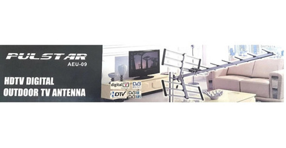 Antena Exterior Tda Hdtv Tv Digital Pulstar Aeu 09 1