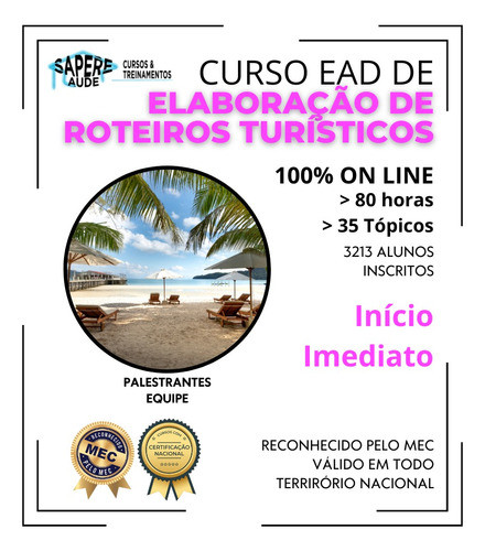 Curso Ead De Elaboração De Roteiros Turísticos 1