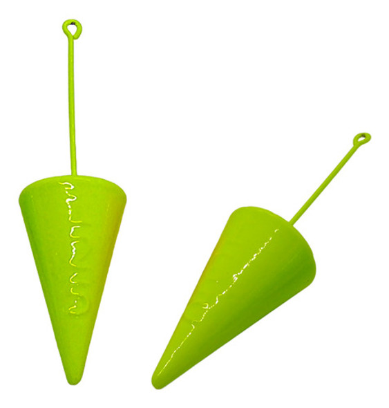 Chumbada Colorida Cone - Chumbo Com Haste - Amarelo - 145g 0