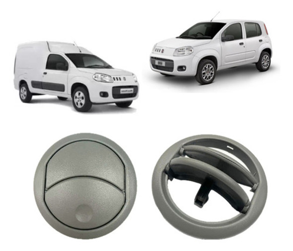 Par Saida De Ventilação Cinza Fiat Uno Economy 2013 0