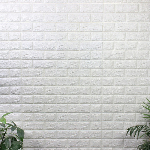 Revestimiento Pared Adhesivo Piedra Blanco Pack X 10 Placas 1