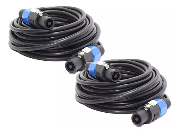 Pack 2 Cables Bafle Speakon Speakon 10 Mts Profesional 0