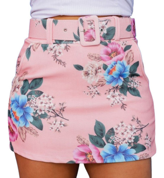 Short Saia Luxo Com Cinto Removível Cintura Alta Balada 0 Short Saia Luxo Com Cinto Removível Cintura Alta Balada 0