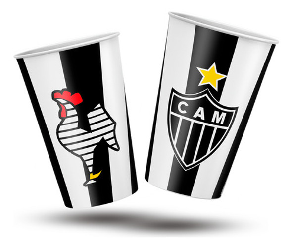 8 Lembrancinhas Copos Atlético Mineiro Decoração Festa Anive 0