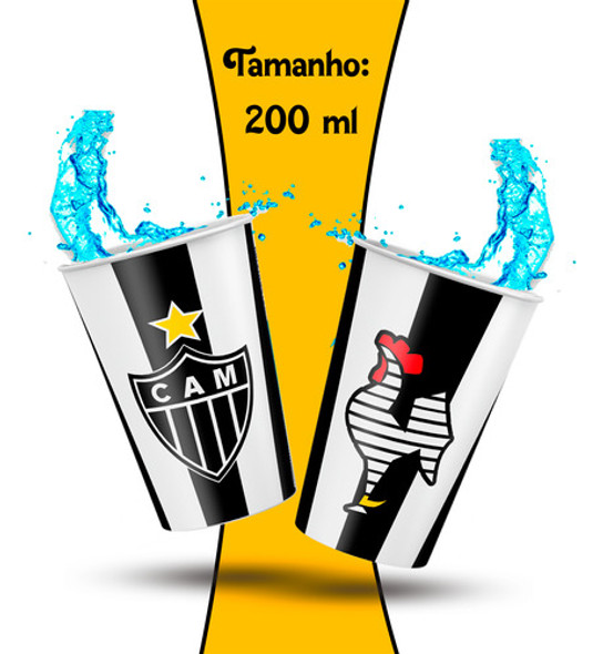 8 Lembrancinhas Copos Atlético Mineiro Decoração Festa Anive 1