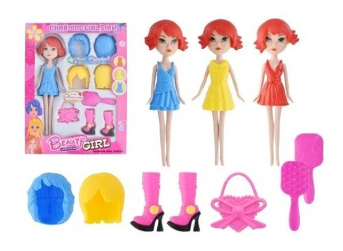 Muñeca Con Pelucas,  Niña, Infantil  - Telecompras Cs 0