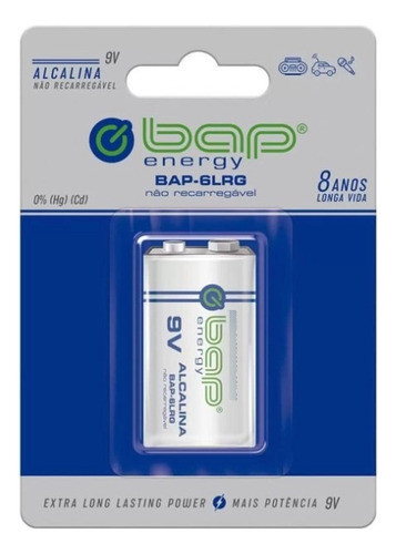 Bateria 9v Super Alcalina Bap 6lrg 0