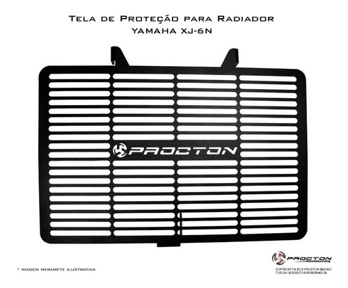 Protetor De Radiador Yamaha Xj6 N/f Procton Racing 0
