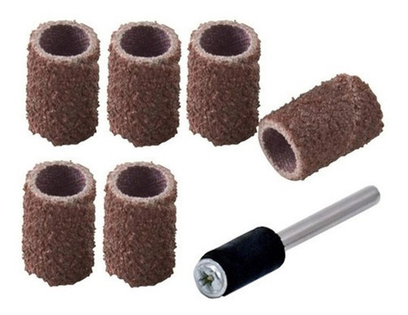 Accesorio Torno Mini Drill 6 Lijas Banda Y Rueda Black Jack 0