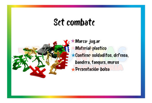 Set Combate Soldado Soldaditos Bandera Tanque Jugar Full 1