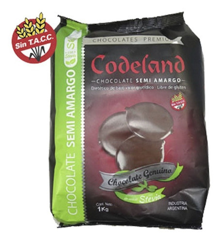 Chocolate Codeland Sin Azucar S/amargo X Kg Cotillon Sergio 0