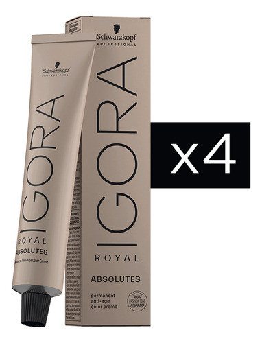Combo 4 Tinturas Igora Royal Absolutes Schwarzkopf 0