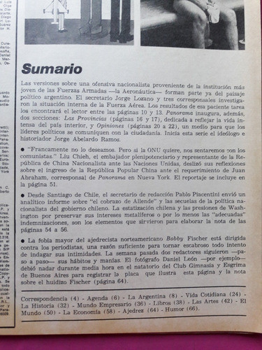 Revista Panorama Nº 235 Año 1971 Fuerza Aerea - Nacionalista 1