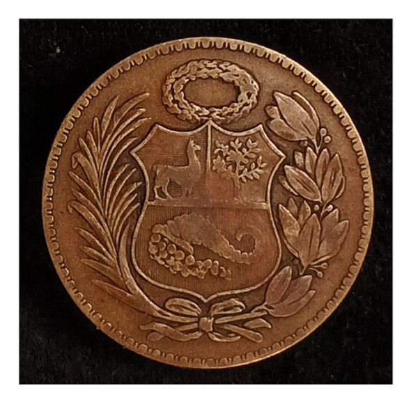 Perú 1/2 Sol De Oro 1935 Mb Km 220.1 1