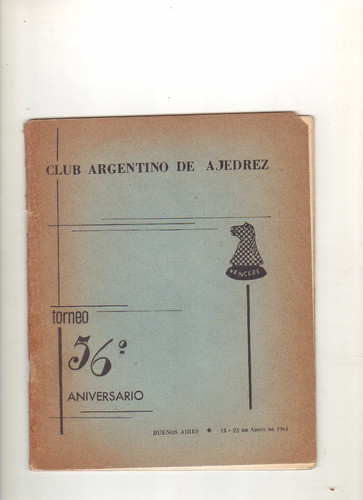 Club Argentino De Ajedrez Torneo 56 Aniversario 1961 0